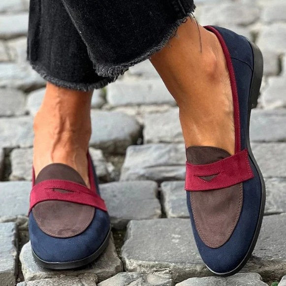 Veloura's Round Toe Loafers Plus Size Assorted Colors Slip On Feet Ladies