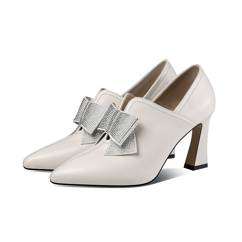 Veloura's New Rhinestone Bow High Heels For Women