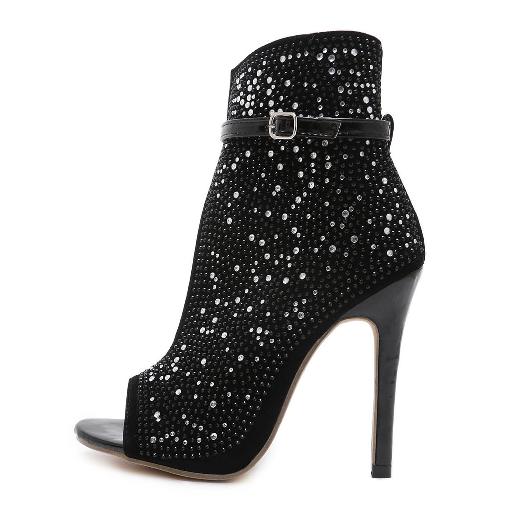 Veloura's Fishbill Rhinestone Heels