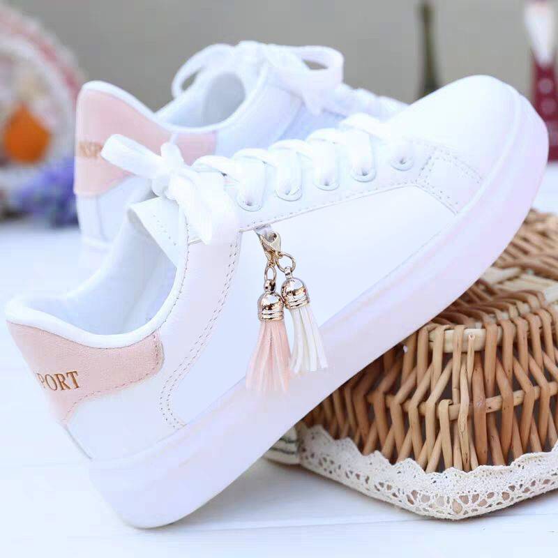 Veloura's Mesh white shoes ladies fashion breathable shoes students Korean casual shoes sports shoes