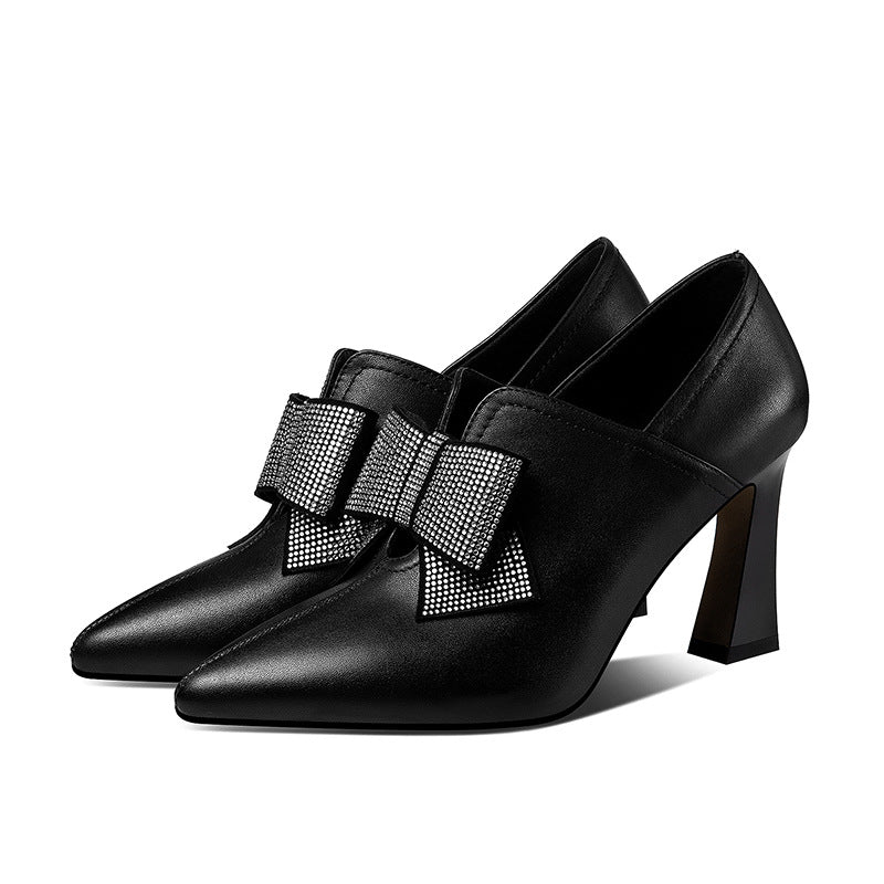 Veloura's New Rhinestone Bow High Heels For Women