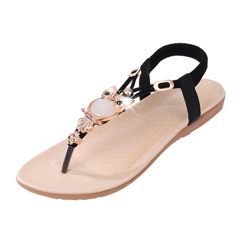 Veloura - Flat flip flops beach shoes