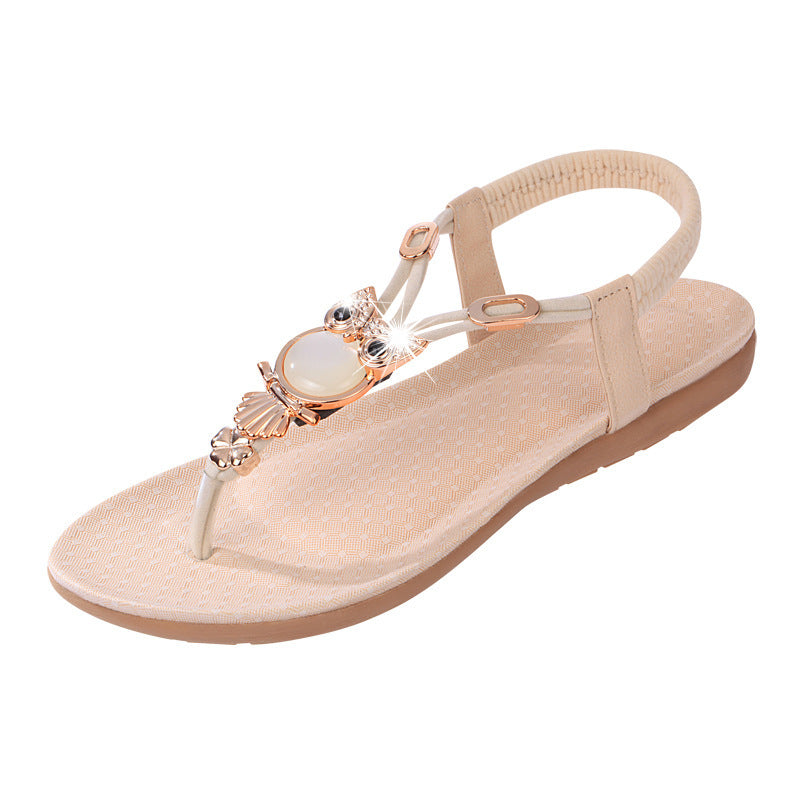 Veloura - Flat flip flops beach shoes