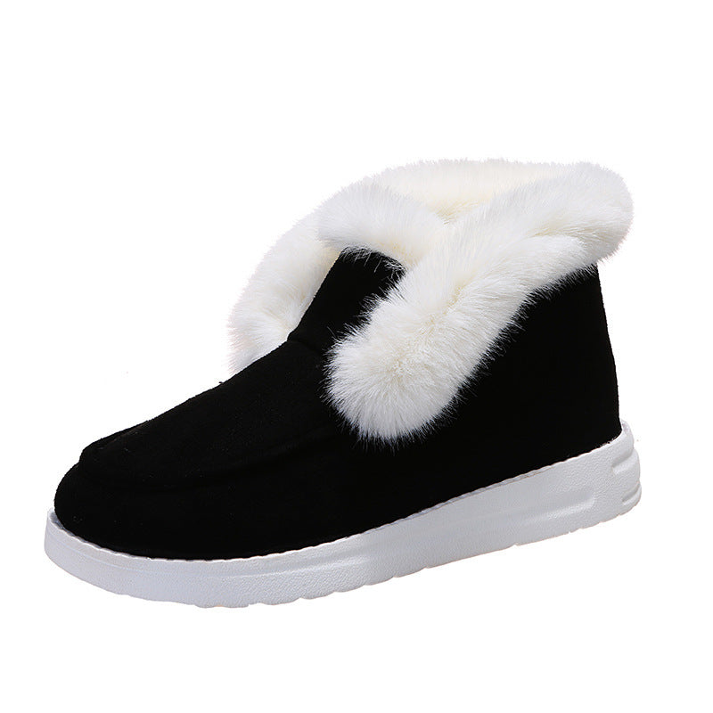 Veloura's Snow Boots Warm Winter Shoes Plush Fur Ankle Boots Women