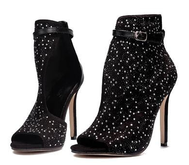 Veloura's Fishbill Rhinestone Heels