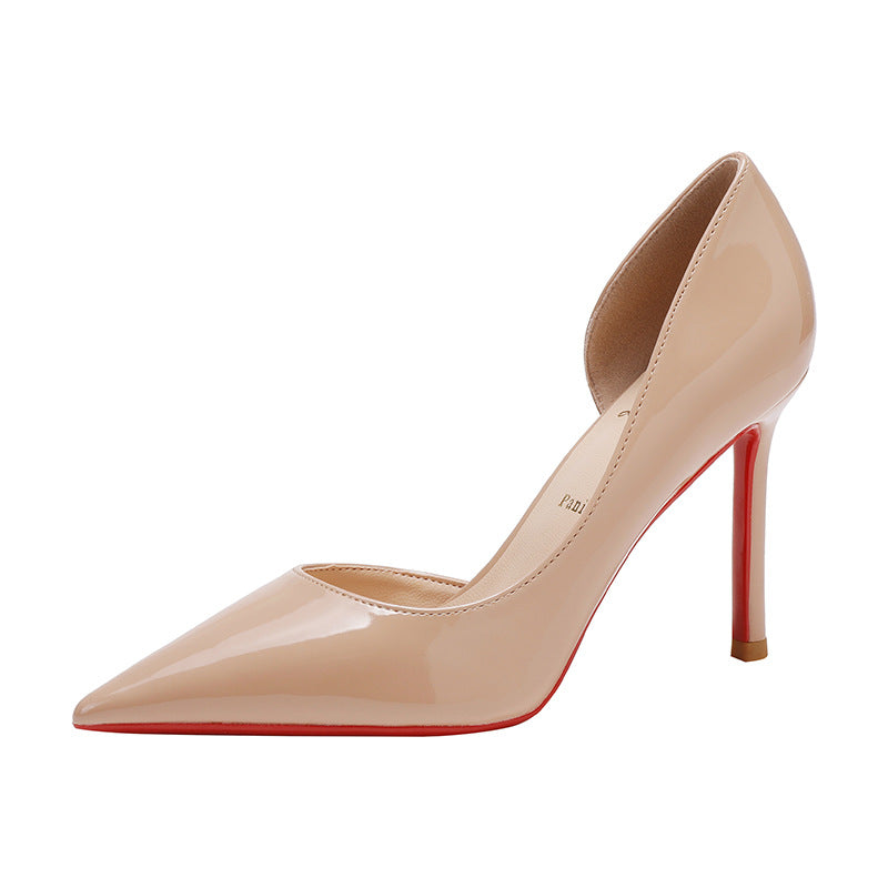 Veloura's Side Empty Nude High Heels For Women A Popular And Versatile Style On The Internet