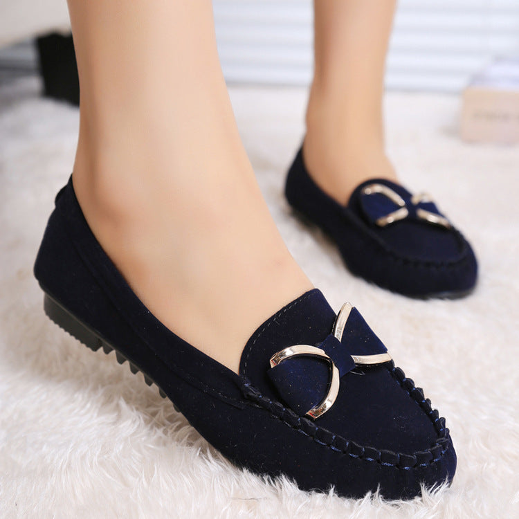 Veloura's Fashion Bowknot Flats Shoes Women Casual Solid Loafers Cozy Shoes