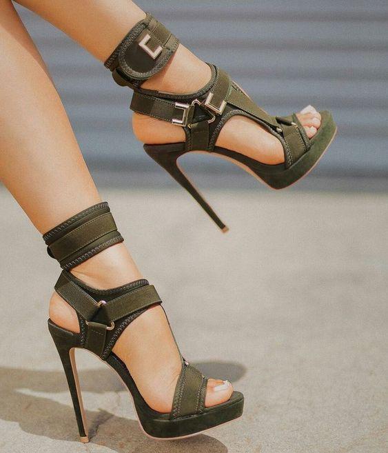 Veloura's Buckle Super High Heels Waterproof Platform Fish Mouth Stiletto Heel Women Sandals