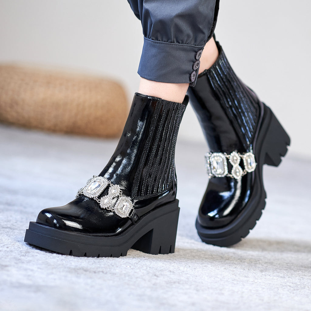 High Heel Knight Boots Ins Thick  Women - Veloura