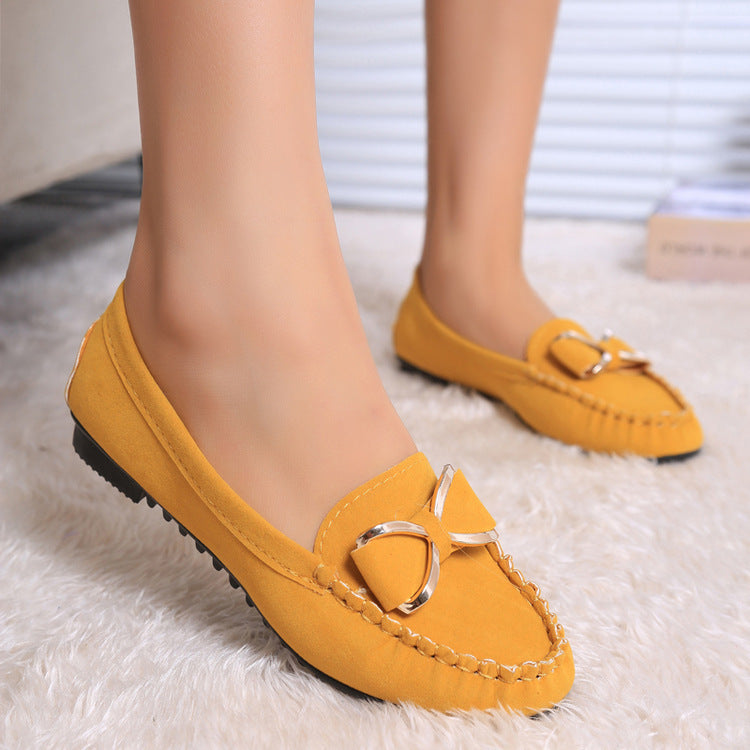 Veloura's Fashion Bowknot Flats Shoes Women Casual Solid Loafers Cozy Shoes