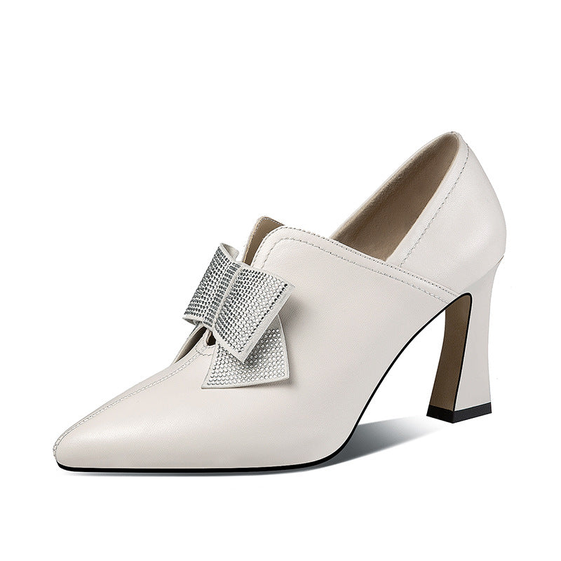 Veloura's New Rhinestone Bow High Heels For Women