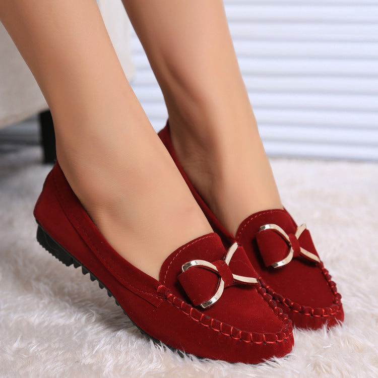 Veloura's Fashion Bowknot Flats Shoes Women Casual Solid Loafers Cozy Shoes
