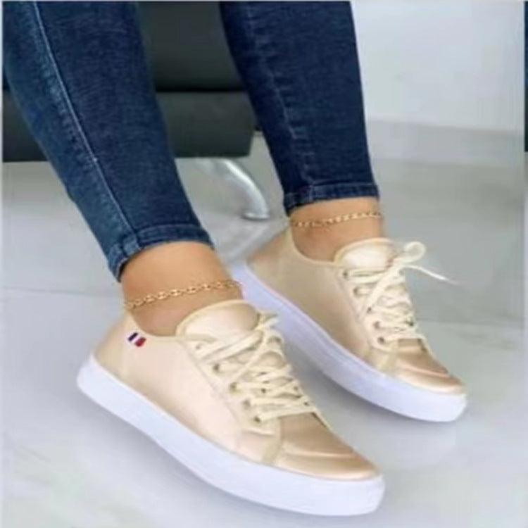 Veloura's Lace-up Flats Slip On Sneakers Walking Shoes