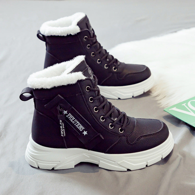 Plus Size Fleece-lined Warm Snow Boots Women